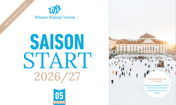 Saisonstart 2026/27 am Wiener Eislauf-Verein: Am 5. November öffnet das Eis am Heumarkt